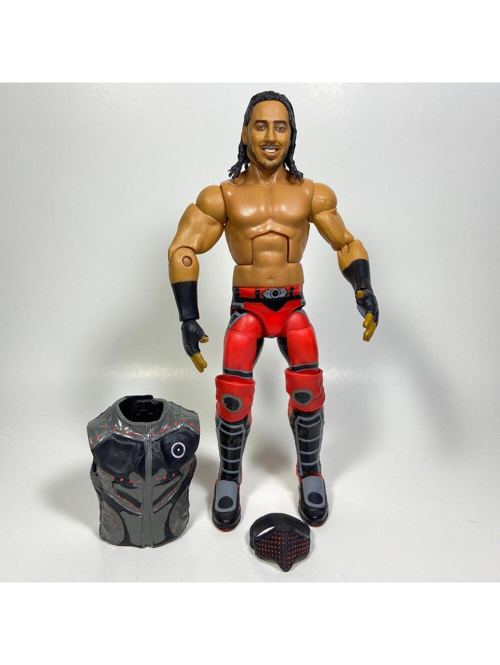 6.5” Mattel WWE Elite Series 69 Mustafa Ali Figure (Red Chase) - INCOMPLETE